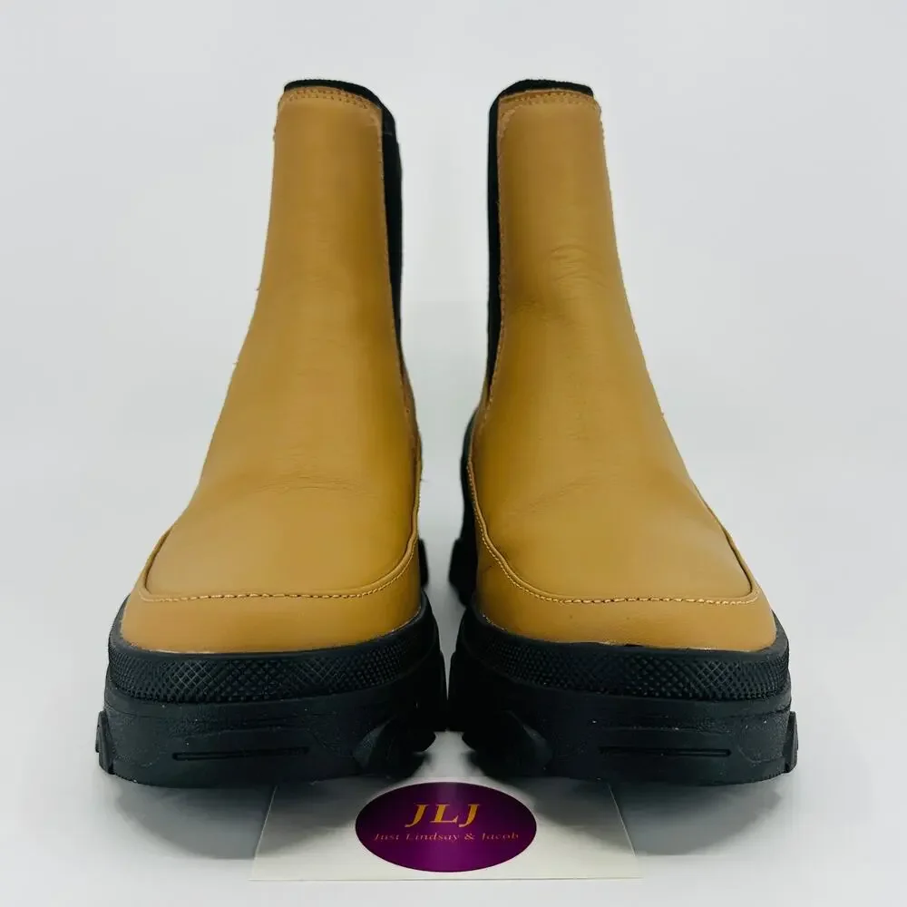 Sorel Women's Brex Tawny Buff Waterproof Leather Chelsea Boots LL6060-253 Size 8